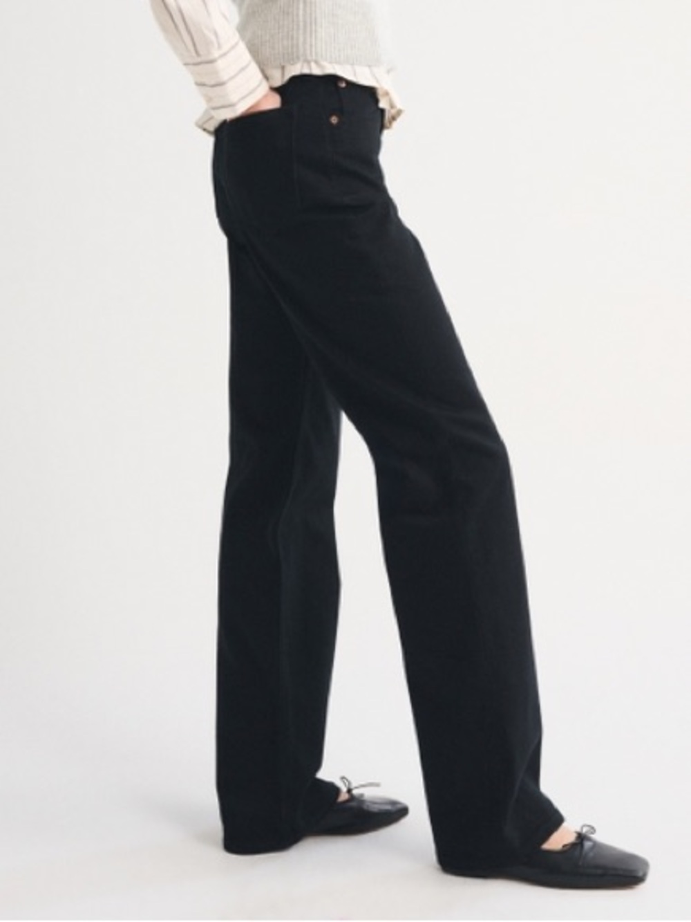 Abercrombie & Fitch Black Straight-Leg Women's Jeans